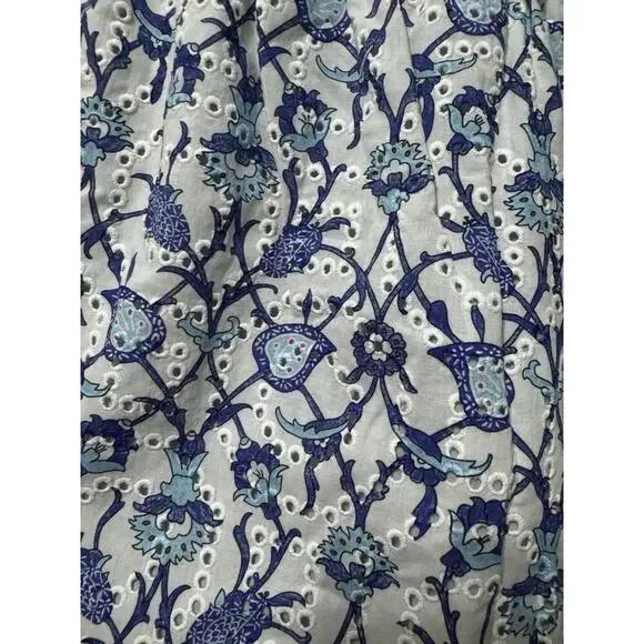 NWT Sachin Babi Blue Floral Eyelet “Millie Vine” Top & Shorts Set Size S - Picture 4 of 13